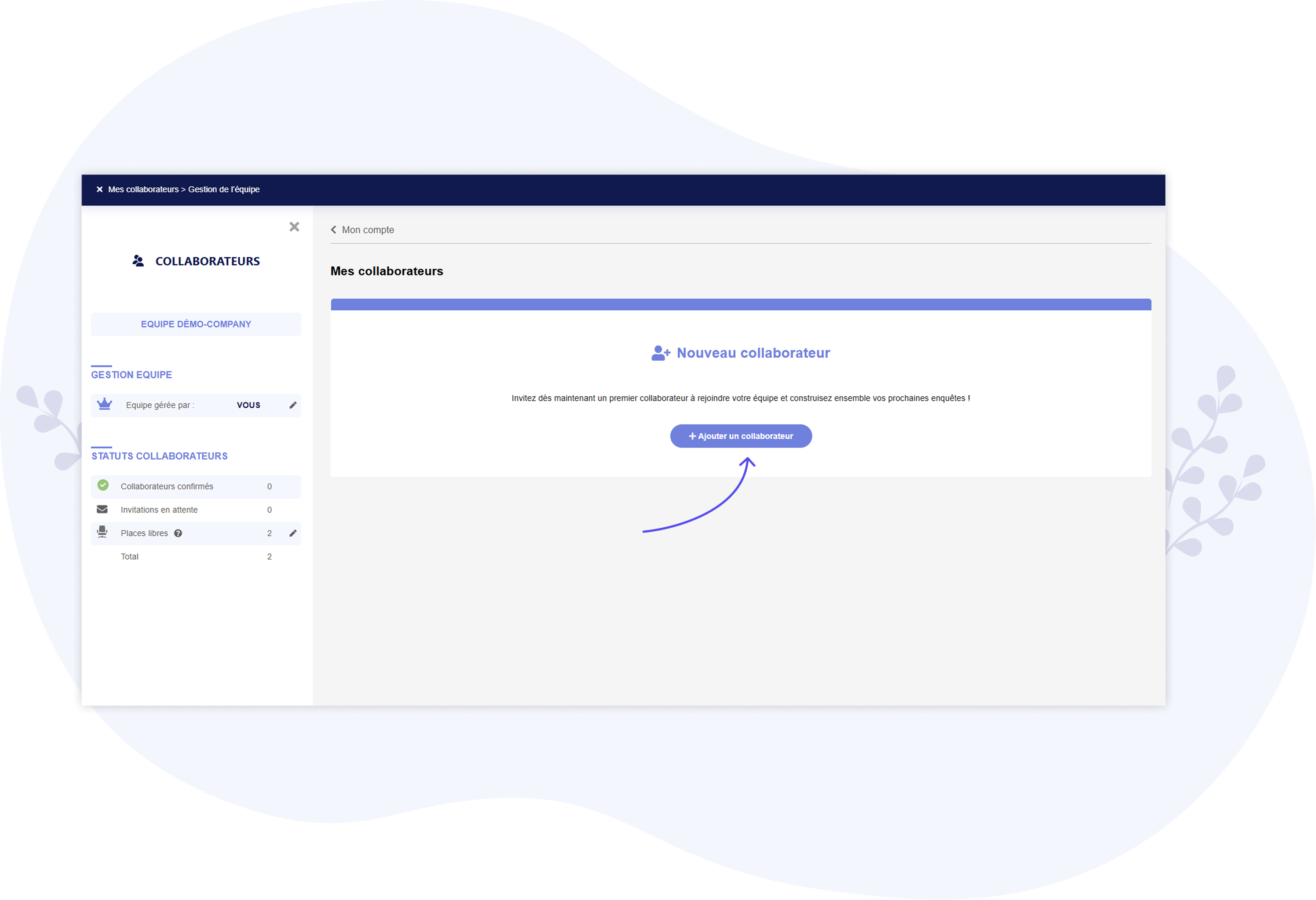 Ajouter un premier collaborateur