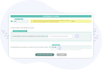 parametrer une variable de type piped text pc